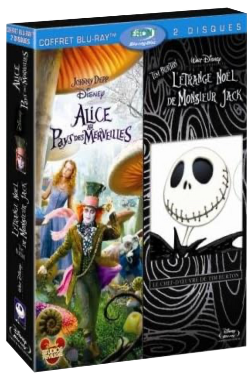 TIM BURTON : ALICE AU PAYS DES MERVEILLES + L'ÉTRANGE NOËL DE MONSIEUR JACK | COFFRET  BLU-RAY