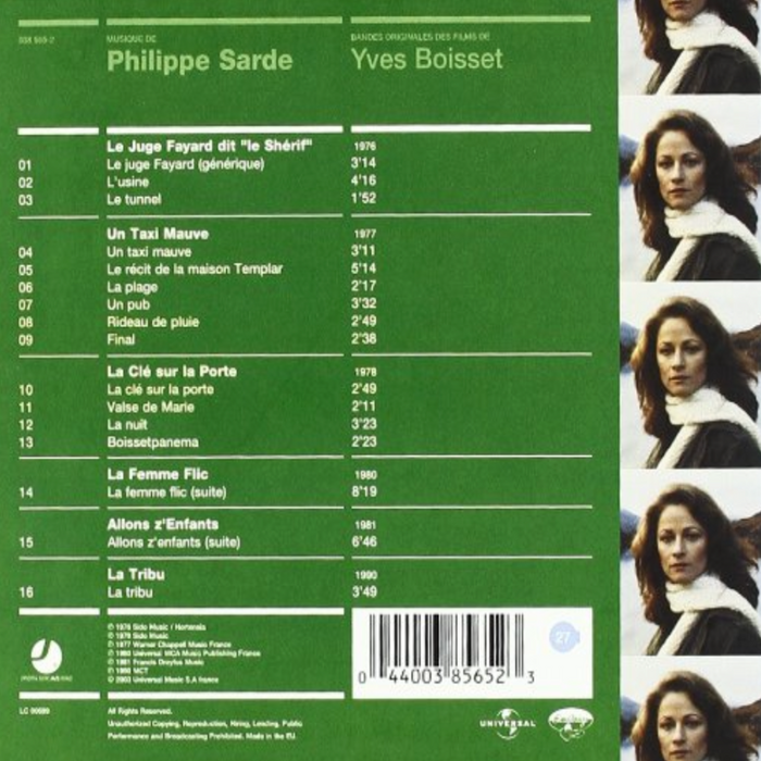 Yves Boisset et Philippe Sarde : Musique de film - CD