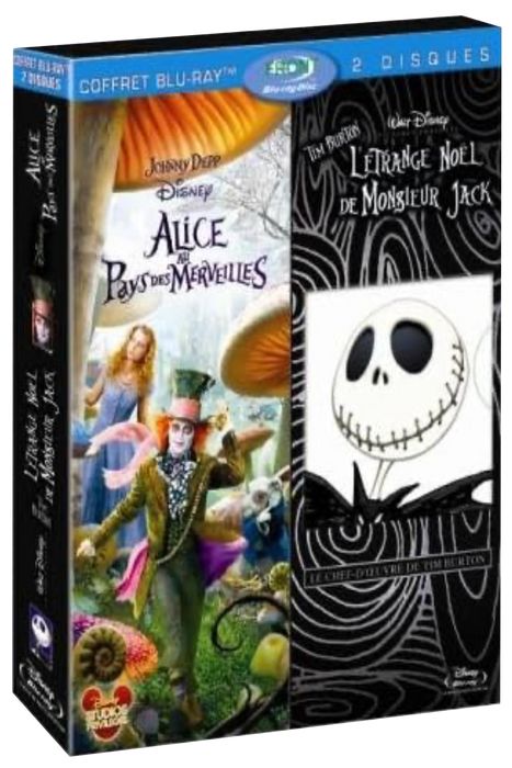 TIM BURTON : ALICE AU PAYS DES MERVEILLES + L'ÉTRANGE NOËL DE MONSIEUR JACK | COFFRET  BLU-RAY