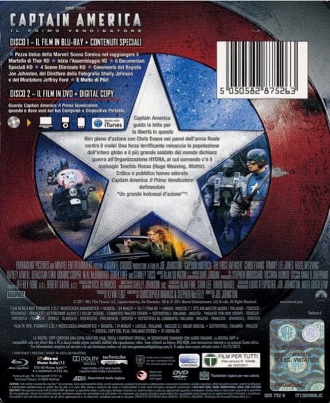 Captain America - Steelbook import avec VF - combo Blu-ray 5050582875263