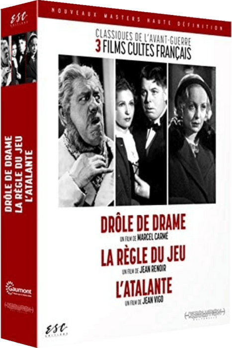 Classiques de l'avant-guerre : Drôle de Drame + La règle du Jeu + L'Atalante - coffret - DVD 3760247204186