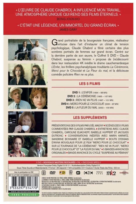 Claude Chabrol : suspenses au féminin - coffret - dvd 3333297314770