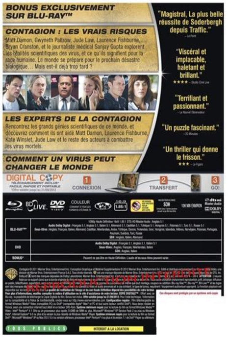 Contagion - Ultimate Edition - steelbook - blu-ray 5051889243694