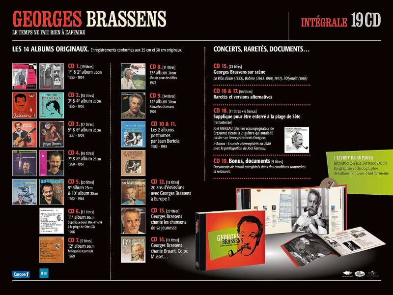 Georges Brassens : Le temps ne fait rien à l'affaire - intégrale cd —  dvdculte