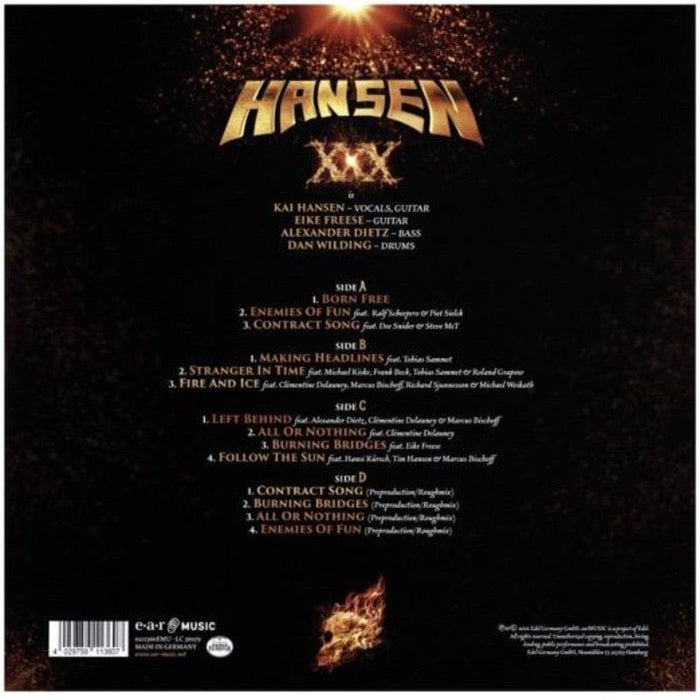 Hansen & Friends ‎: XXX Three Decades In Metal - vinyle 4029759113607