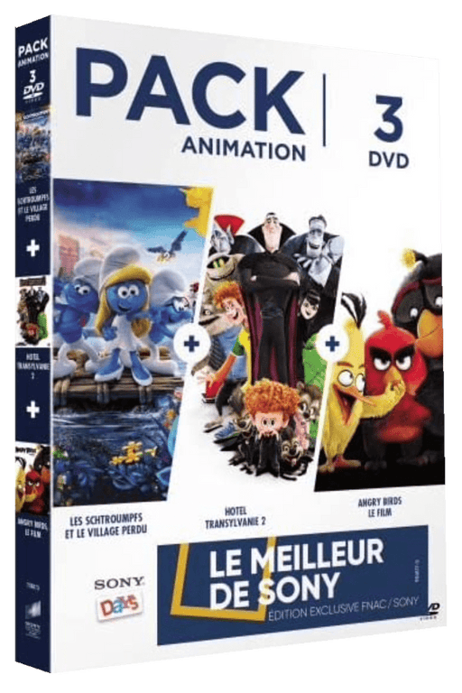Les Shtroumpfs et le Village Perdu + Hotel Transylvanie 2 + Angry Birds le Film - coffret - dvd 3333297308731