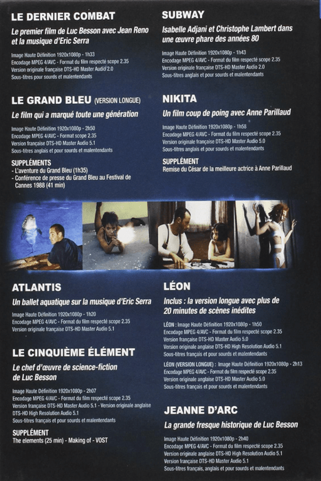 Luc Besson : 8 films - coffret - Blu-ray 3607483171707