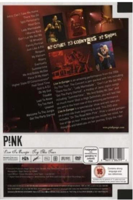 Pink - Live In Europe - dvd 886972862996